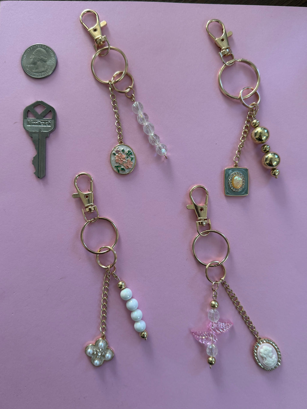 One-of-a-Kind Handcrafted Bag Charm & Keychain
