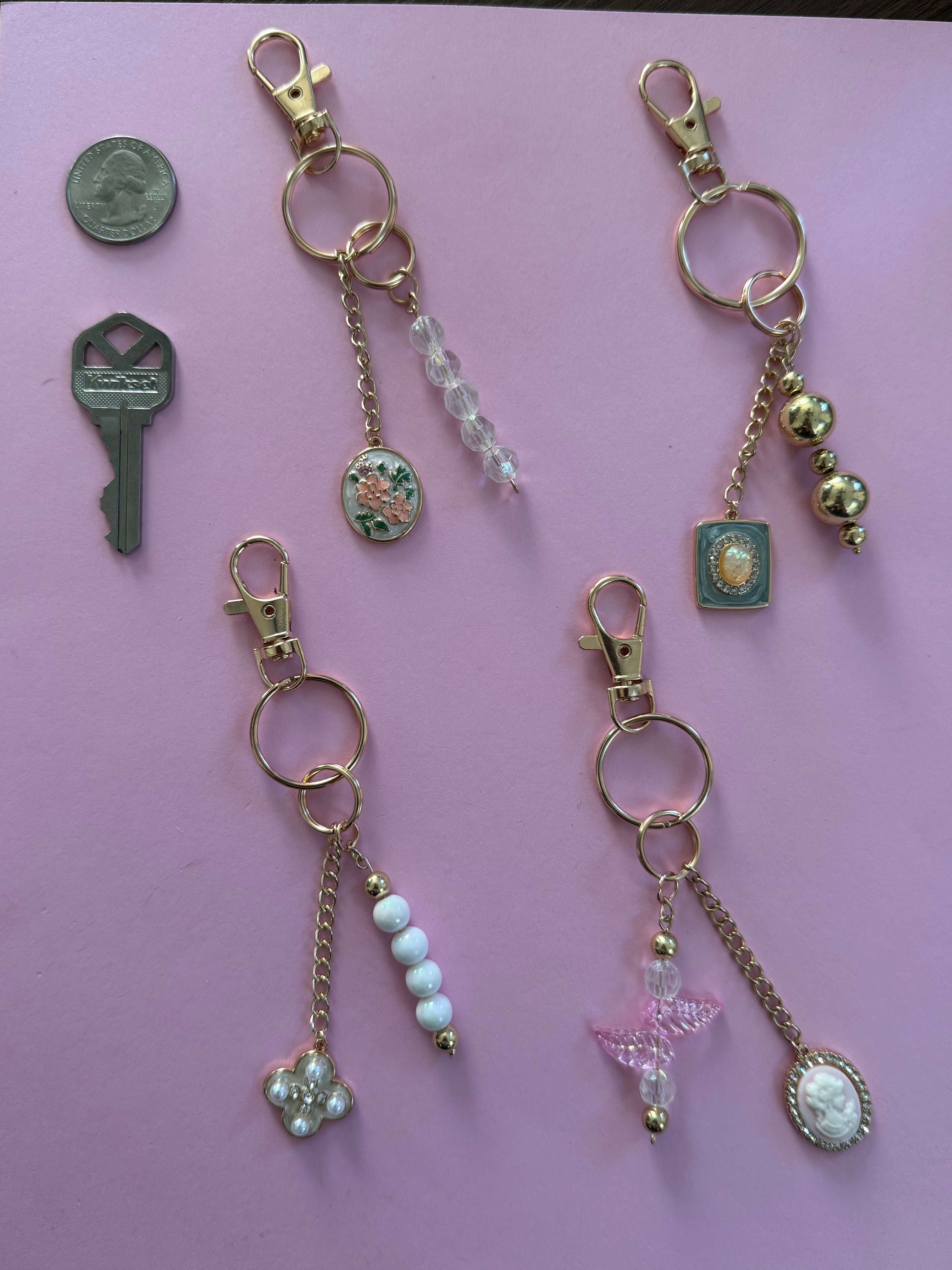 One-of-a-Kind Handcrafted Bag Charm & Keychain