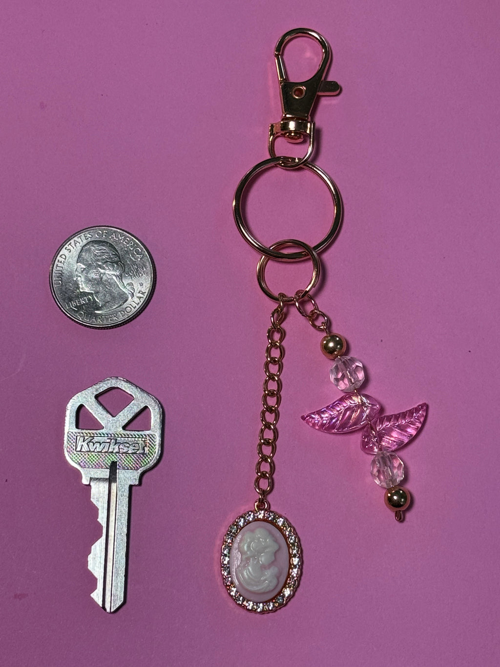 One-of-a-Kind Handcrafted Bag Charm & Keychain
