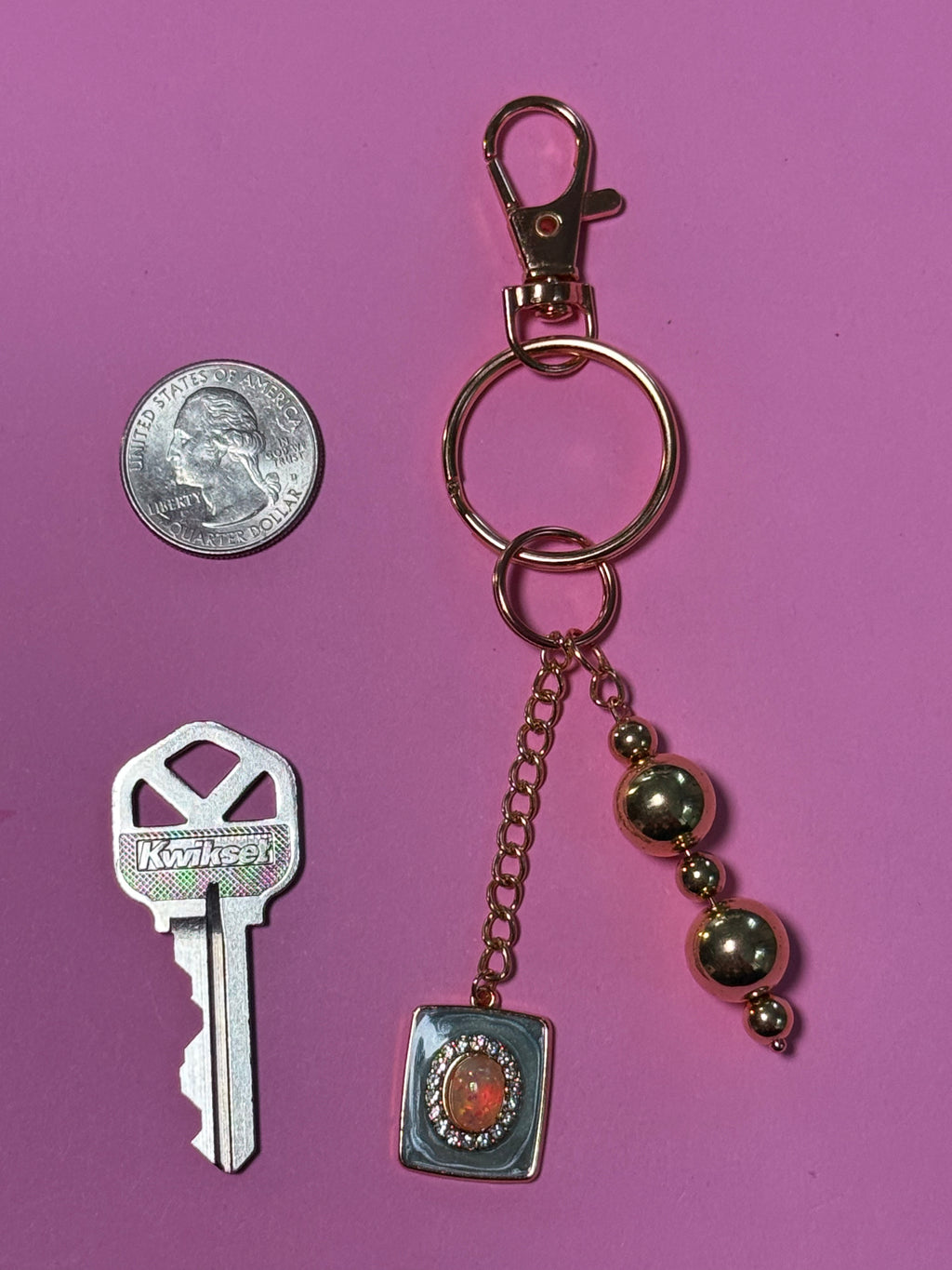 keychain with beads